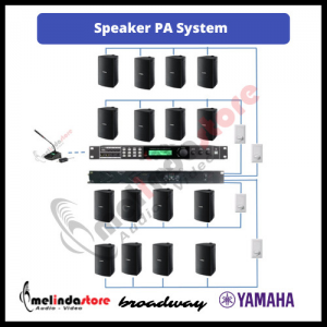 Paket Background Music  PA System 4 Zona 16 Speaker